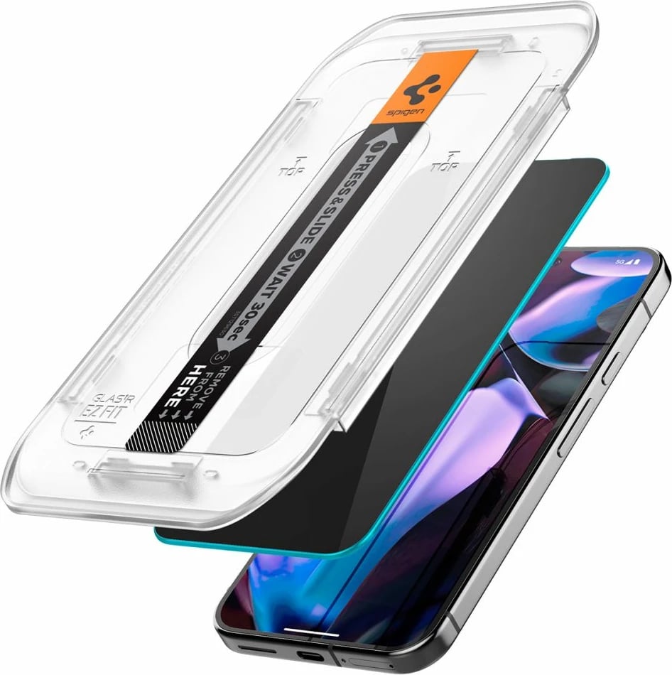 Xham mbrojtës Spigen Glas.TR EZ Fit Privacy për Google Pixel 9 Pro XL, 2 copë