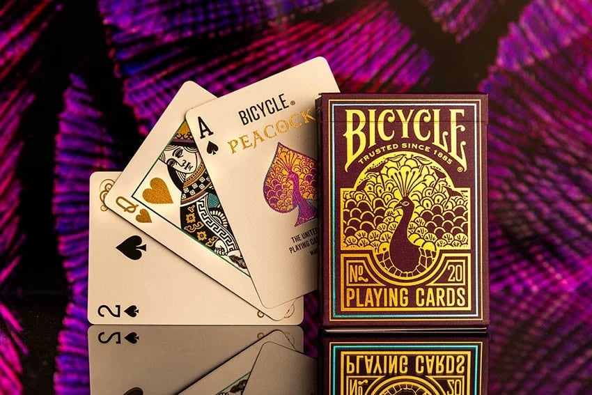 Letra loje Bicycle Peacock Purple, 52 copë, vjollcë