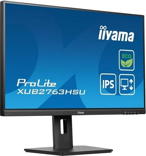Monitor iiyama ProLite XUB2763HSU-B1, 27 inç, Full HD, IPS, me kabllo HDMI, USB dhe për energji, ngjyrë e zezë