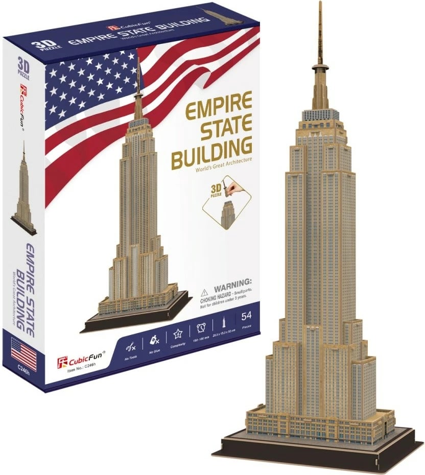 Puzzle 3D Cubic Fun Empire State Building, 54 pjesë