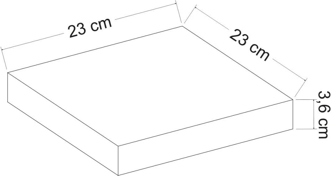 Raft muri Skye Decor, Gizli 23, ngjyrë e zezë e shndritshme