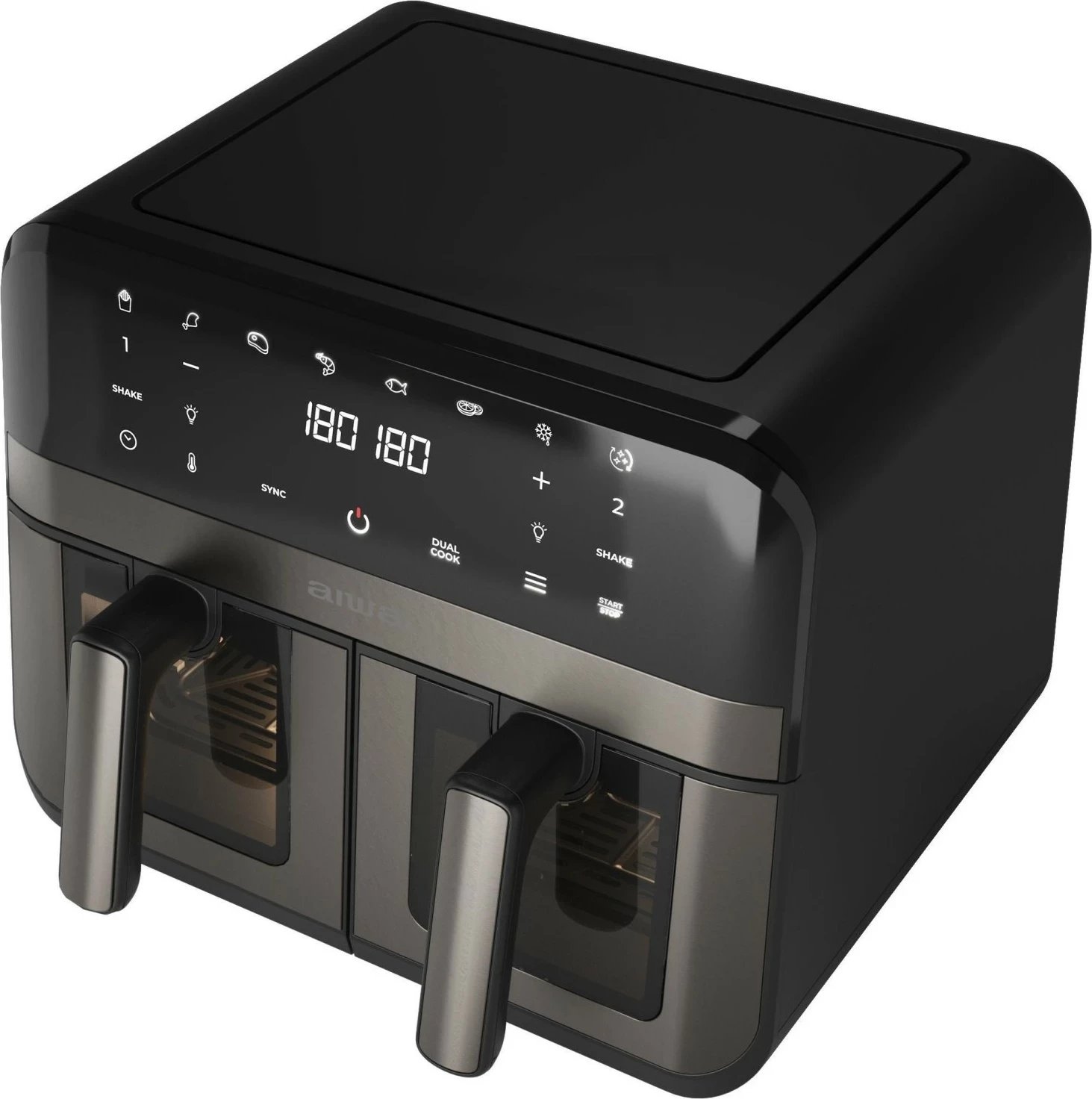 Fritezë ajri Aiwa AFR9000 Futago, 9L (4.5L+4.5L), panel me prekje, e zezë