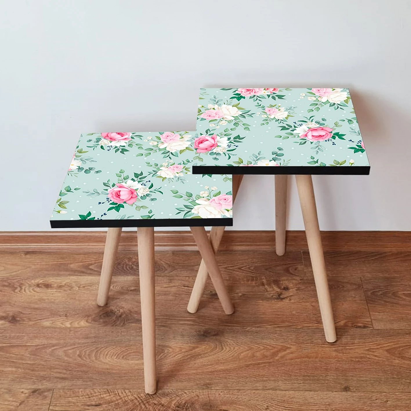 Set tavolinash të mbivendosura, Skye Decor, 2 copë, ngjyrë e gjelbër, 2Shp167