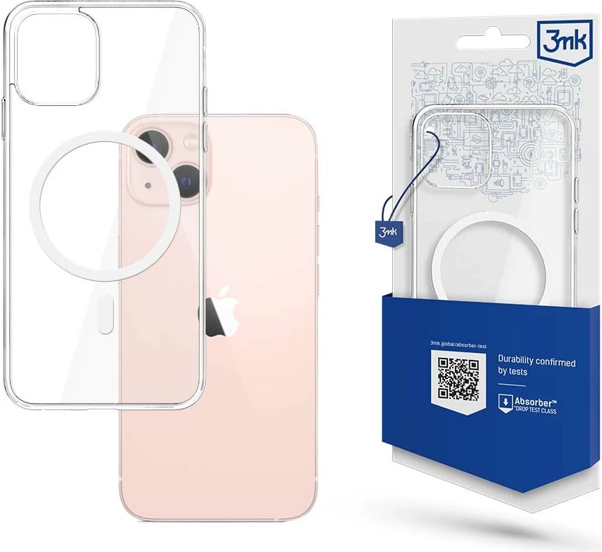Mbështjellës 3mk MagCase për iPhone 13, kompatibil me MagSafe, Transparent