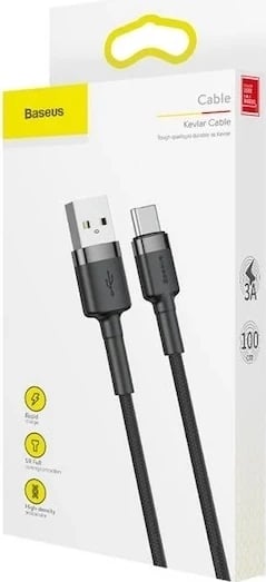 Kabllo USB Baseus CATKLF-BG1, 1m, USB A në USB C, e zezë