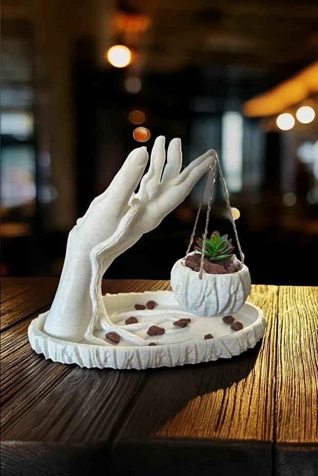 Statujë dekorative dorë, ngjyrë e bardhë, Evila Originals, 22x10x17cm