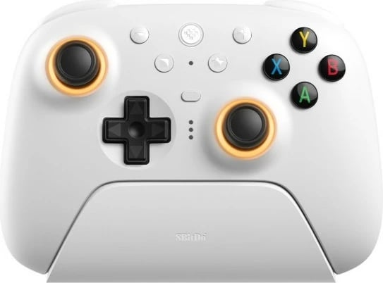 Gamepad 8BitDo Ultimate 2 Wireless, për PC/Android, i bardhë, me dock dhe dongle
