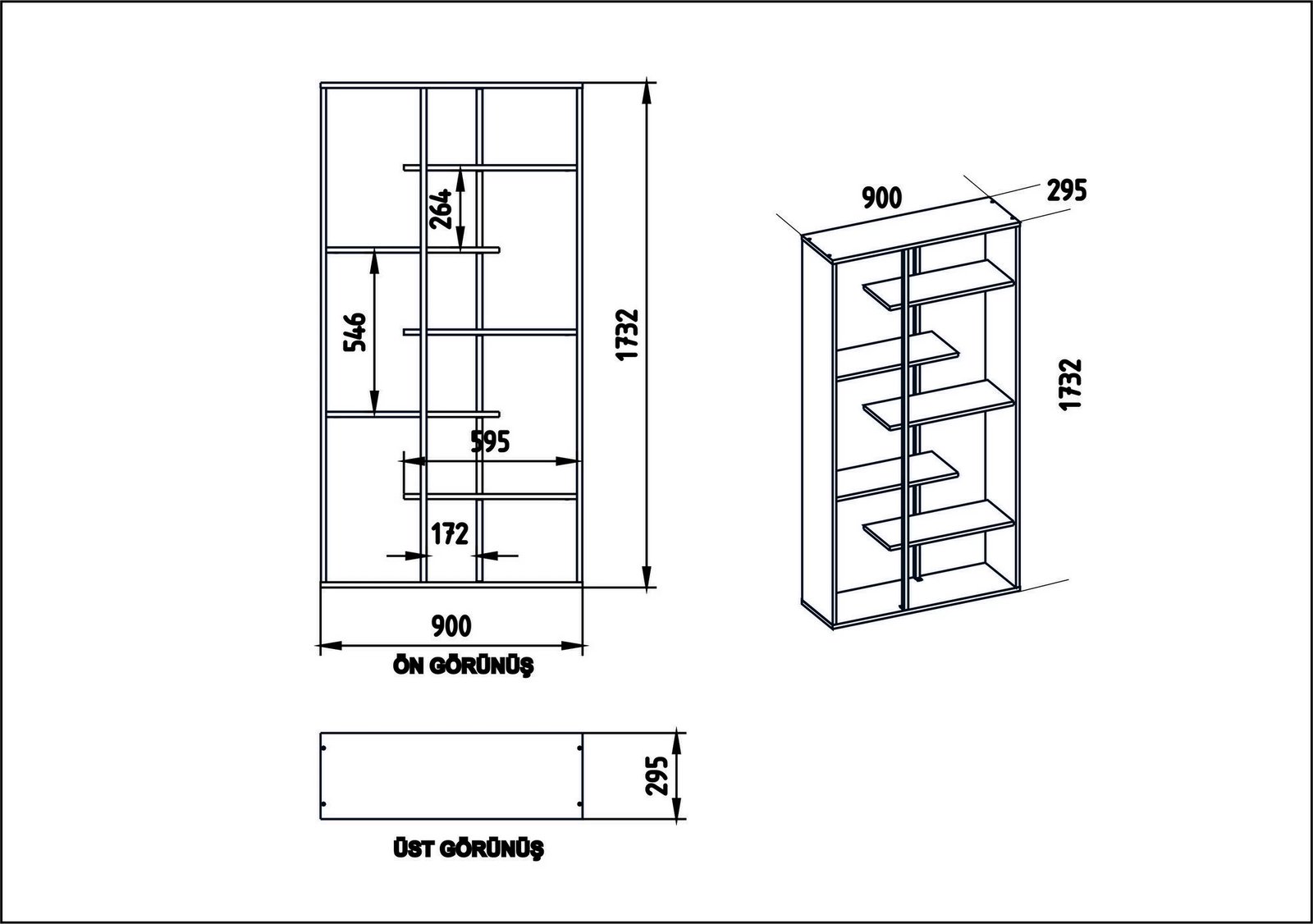 Raft librash Hanah Home Presto, ngjyrë arre dhe e zezë