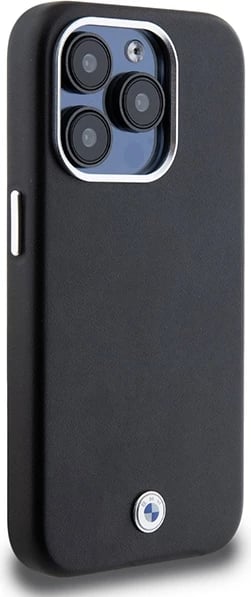 Mbështjellës BMW Signature Wrapped Metal MagSafe për iPhone 15 Pro, i zi