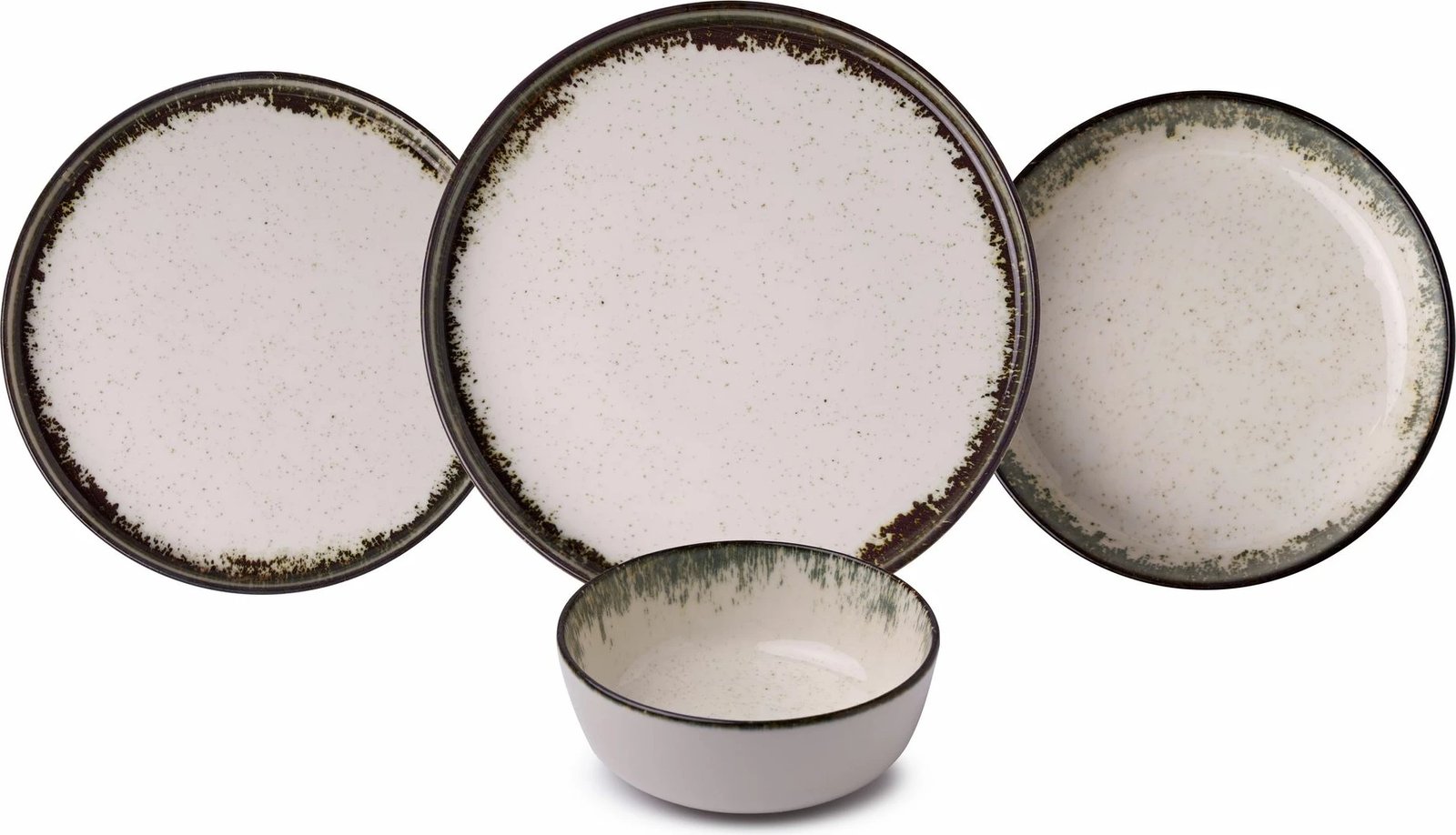 Set enësh për drekë (24 copë), Hermia Concept, Roundy, ngjyrë kafe