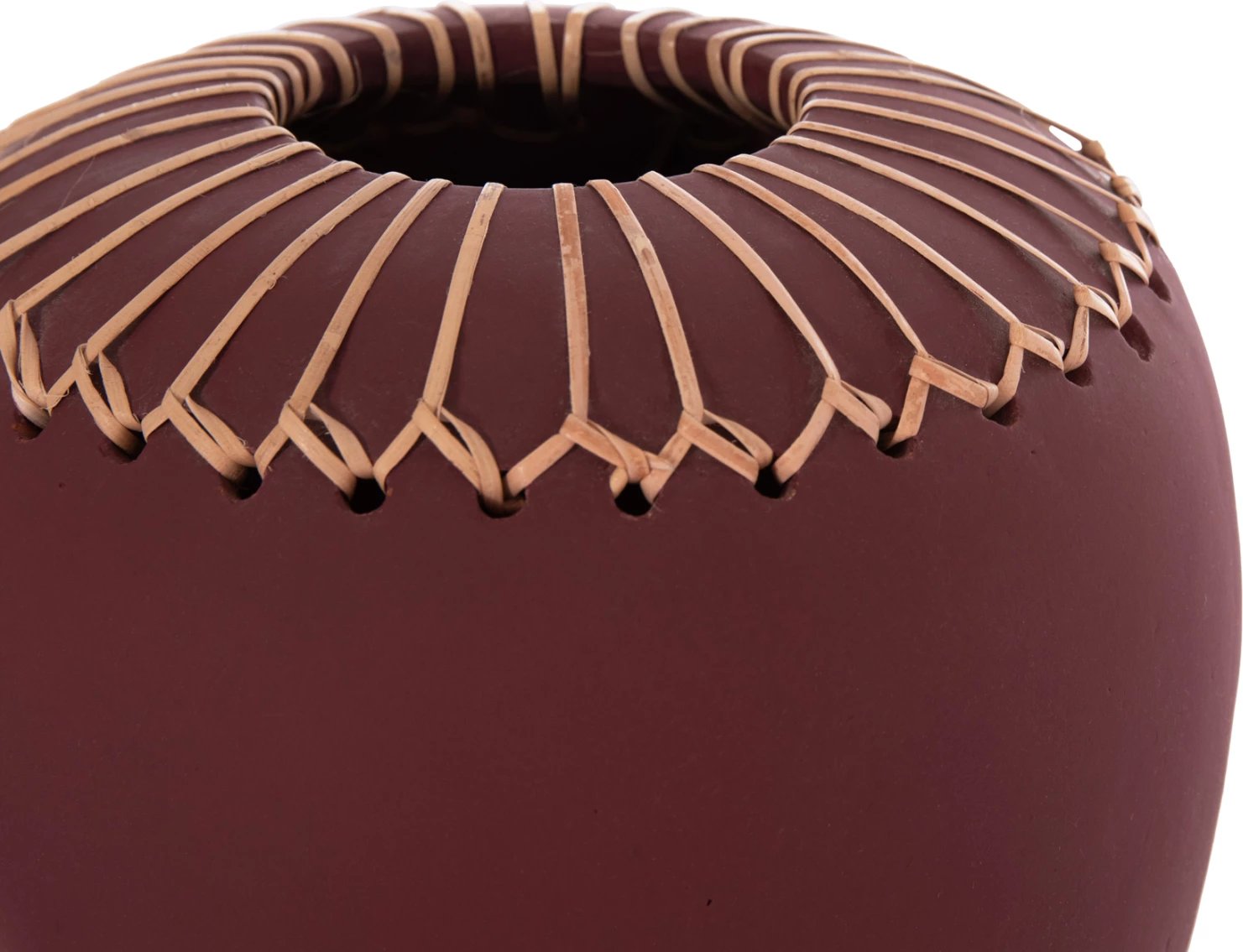 Vazo dekorative tavoline Lennox, terrakotë, e kuqe e errët, FH4675.06L, 22x20cm Vazo dekorative tavoline Lennox, terrakotë, e kuqe e errët, FH4675.06L, 22x20cm