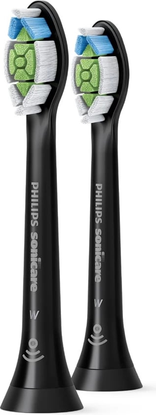 Koka zëvendësuese për furçë dhëmbësh Philips Optimal White HX6062/88, 2 copë, e zezë