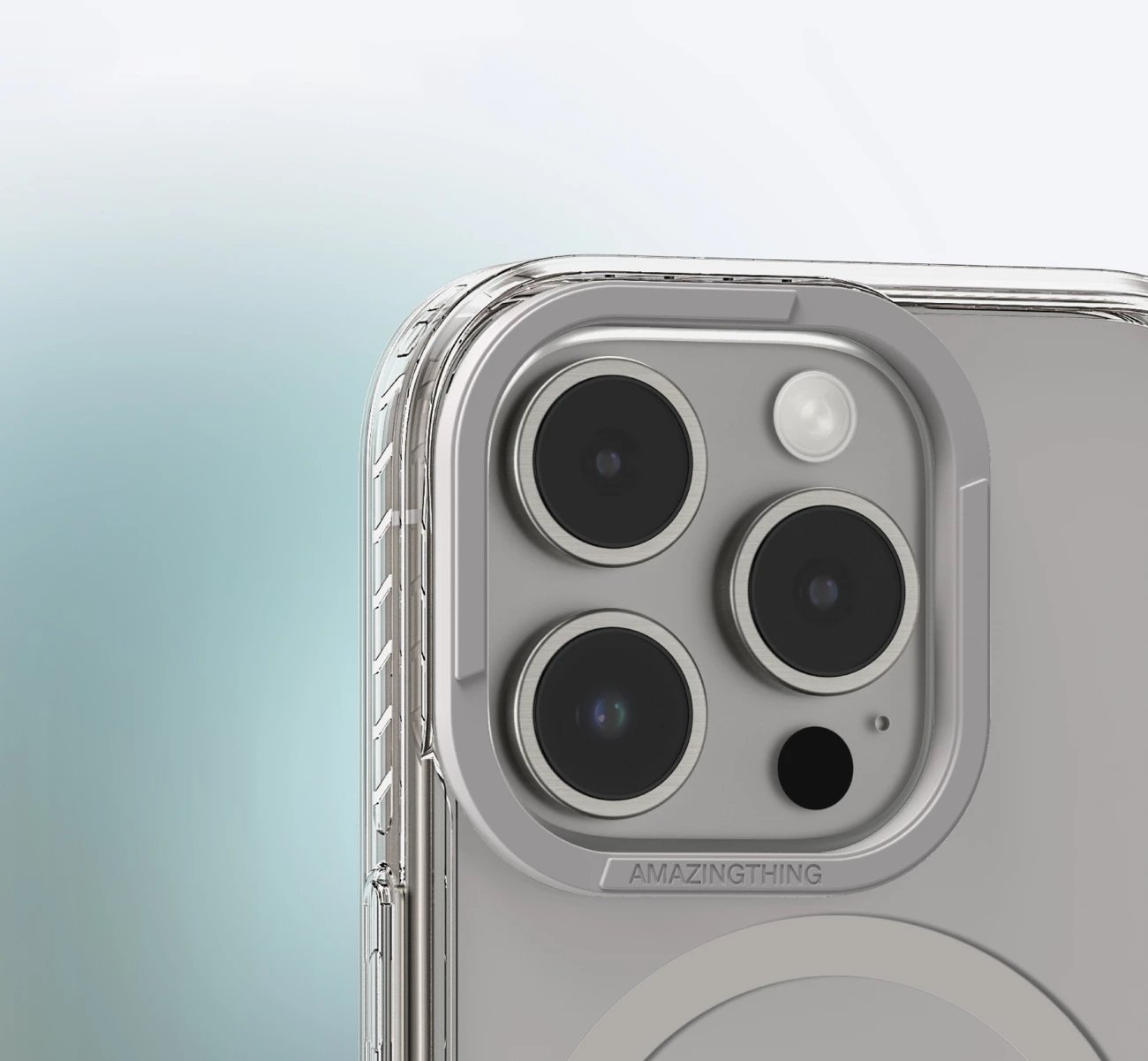 Mbështjellës AmazingThing Titan Pro Mag me unazë magnetike për iPhone 16 Pro Max, Gri