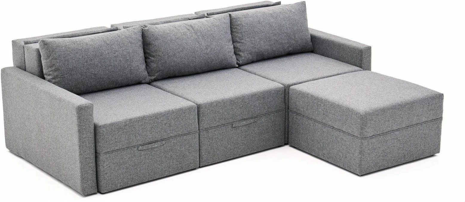 Kënd-sofë krevate Atelier del Sofa, Saros, gri