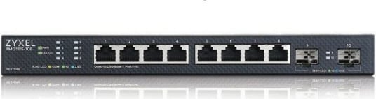 Switch Zyxel XMG1915-10E, Managed, L2, 2.5G Ethernet (100/1000/2500), Rack mounting