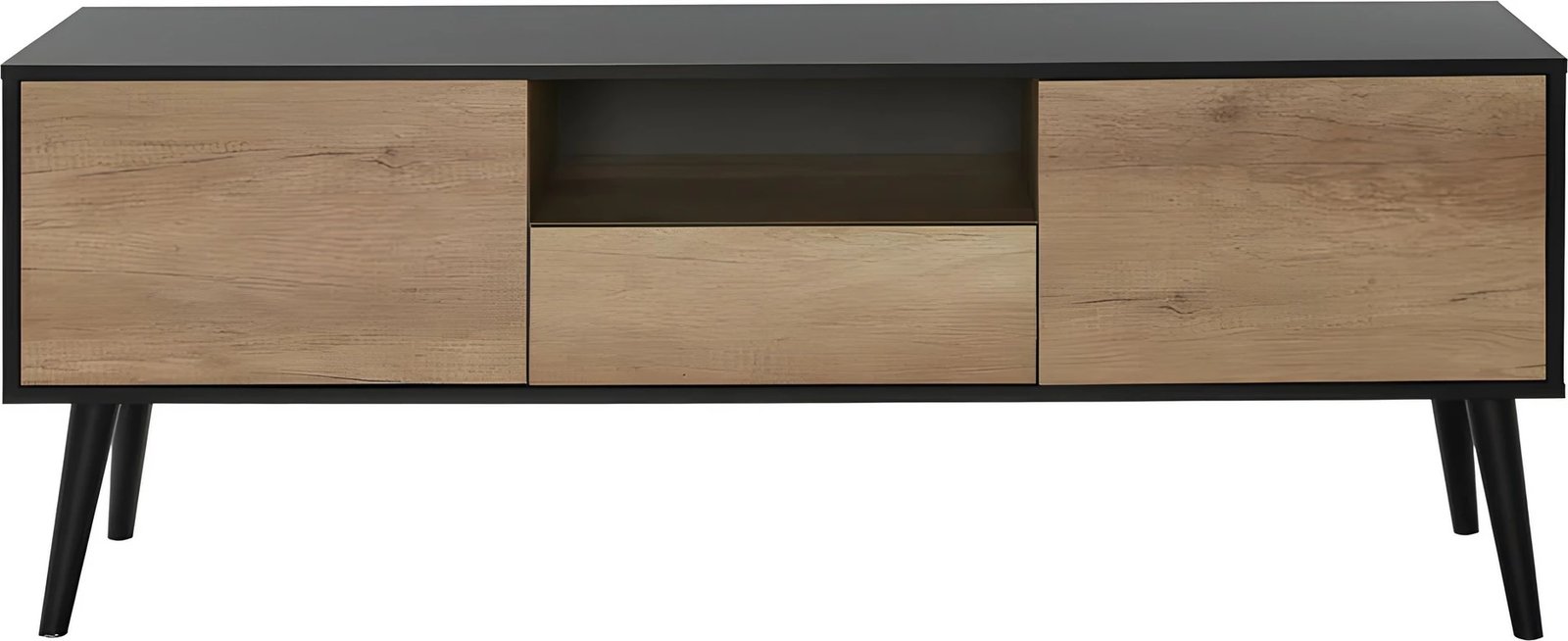 Komodë për TV Hanah Home, Tvr-921-Et-1, ngjyrë e zezë dhe taupe