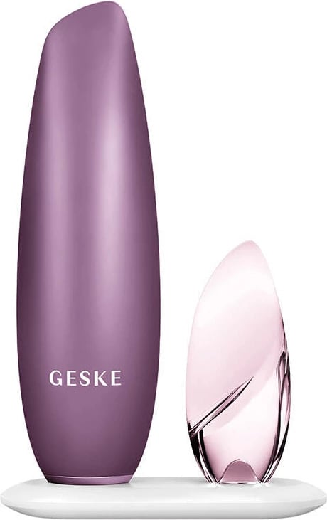 Pajisje për pastrim dhe masazh fytyre Geske GK000005PK01, 5-në-1, IPX7, Rozë