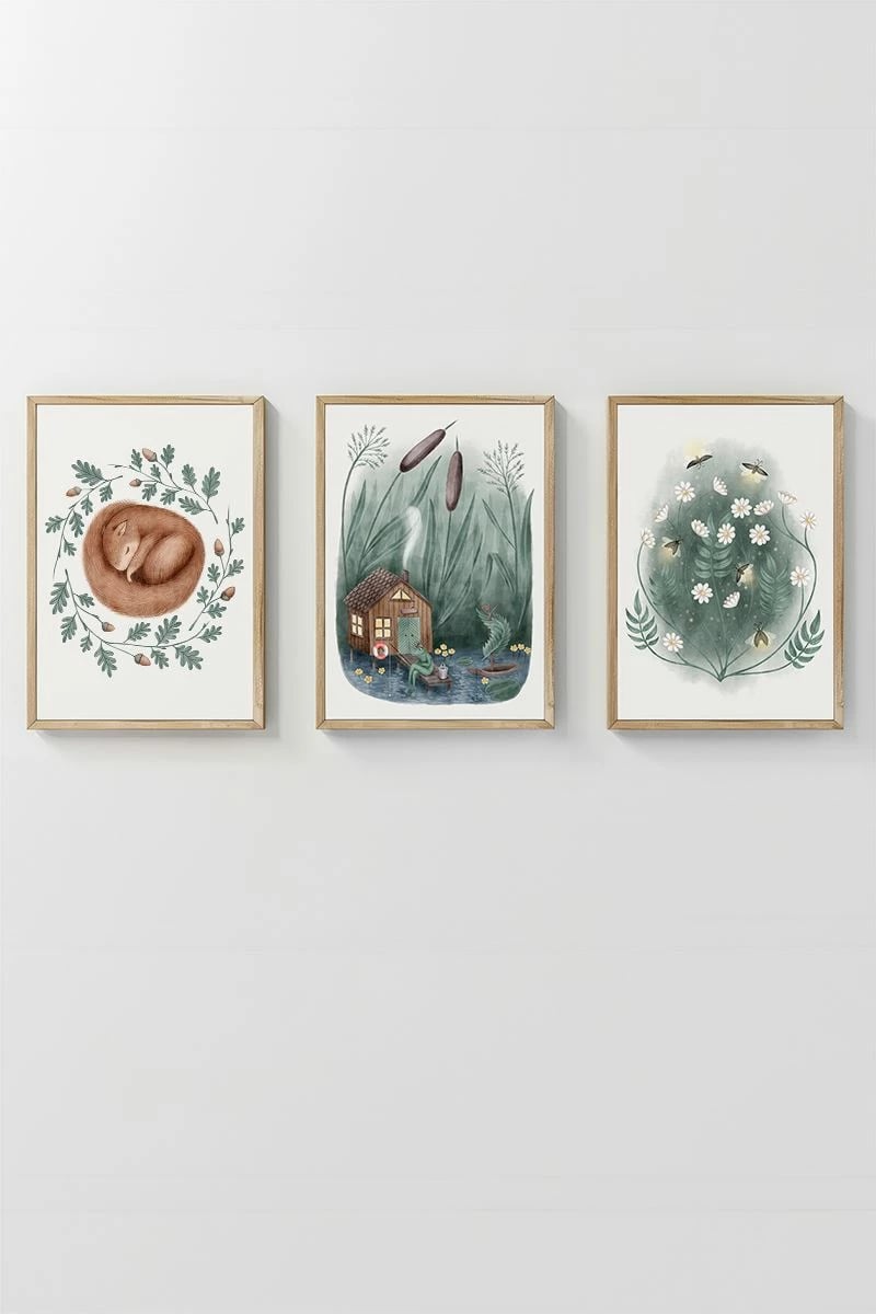 Pikturë dekorative me kornizë (3 copë), Wallity, Artcerceve3