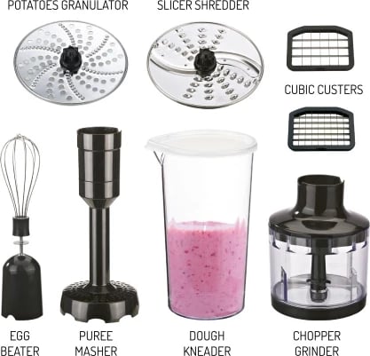 Blender dore set, Camry, CR 4623, 1600W Max, me rregullator shpejtësie dhe Turbo, me tas 2.0L, enë 600ml me kapak dhe grirës 400ml
