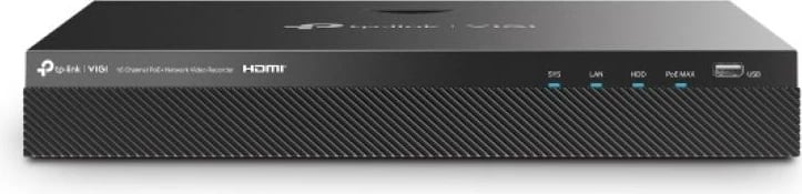 Regjistrues video rrjeti (NVR), TP-Link VIGI NVR2016H-16MP, 16 kanale PoE, deri 16MP, HDMI, e zezë