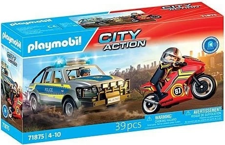 Set lojërash Playmobil 71875 City Action, ndjekje policore me pickup, 39 pjesë