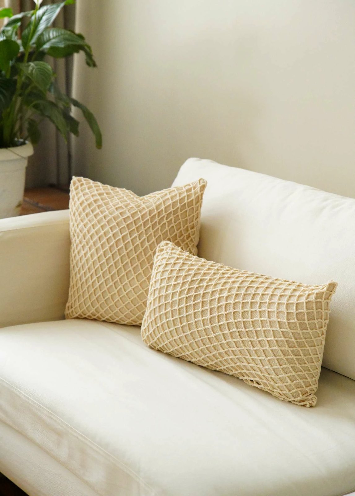 Jastëk mbulesë, ngjyrë bezhë, Evila Originals, KET003, 43x43cm