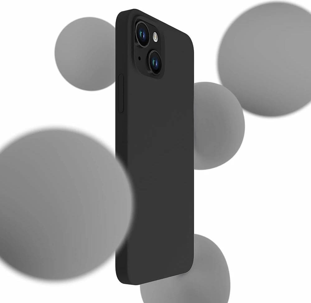 Mbështjellës silikon për iPhone 13 3mk Silicone Case, i zi