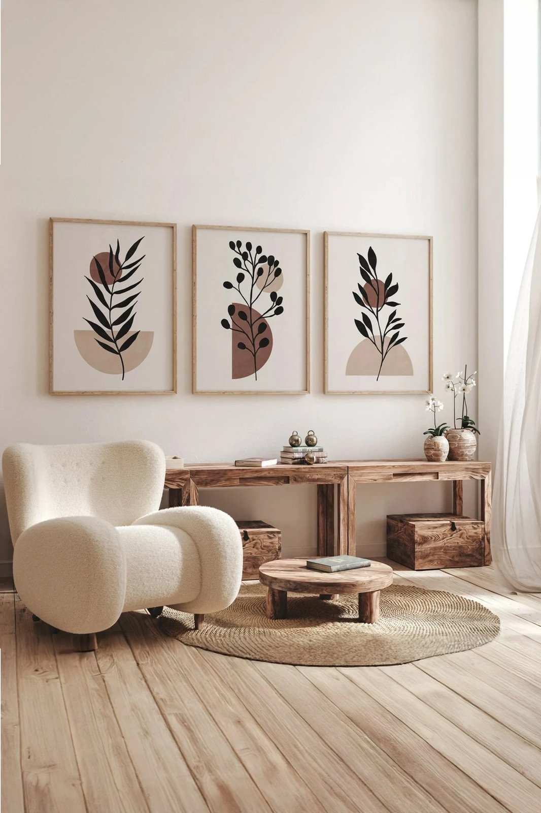 Set pikturash dekorative me kornizë, 3 pjesë, Wallity, 3Dartsohoset59