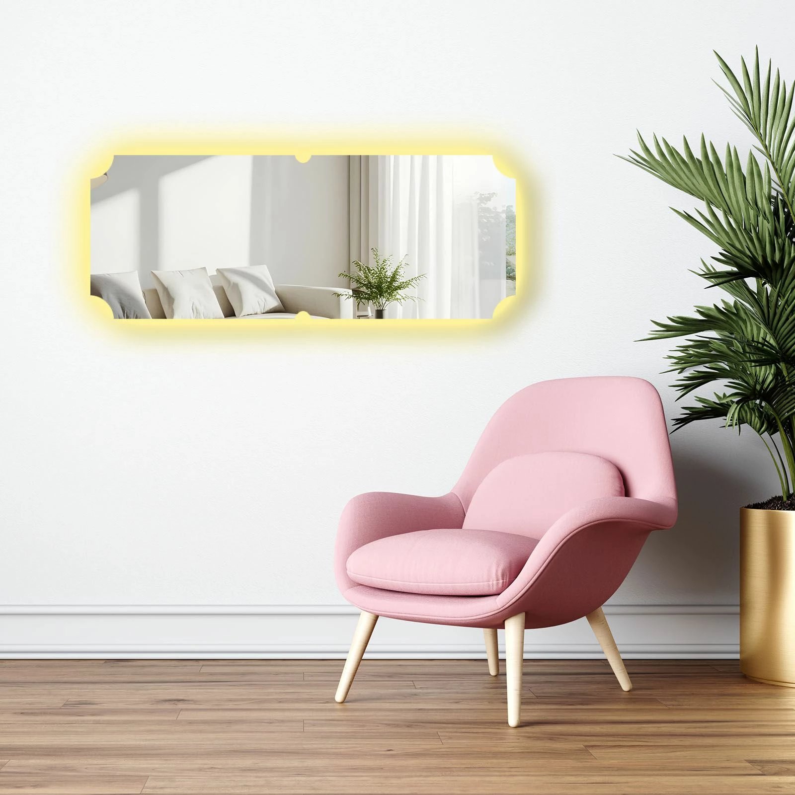 Pasqyrë me ndriçim LED, Skye Decor, 52x135cm, 52135Ledayna-007