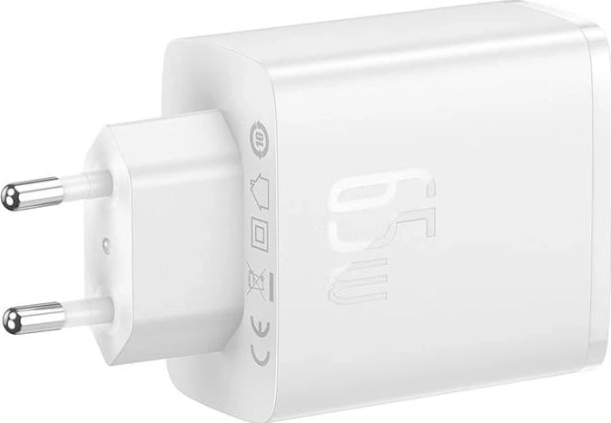 Karikues Baseus OS-Cube Pro, 2xUSB-C + USB, 65W, bardhë