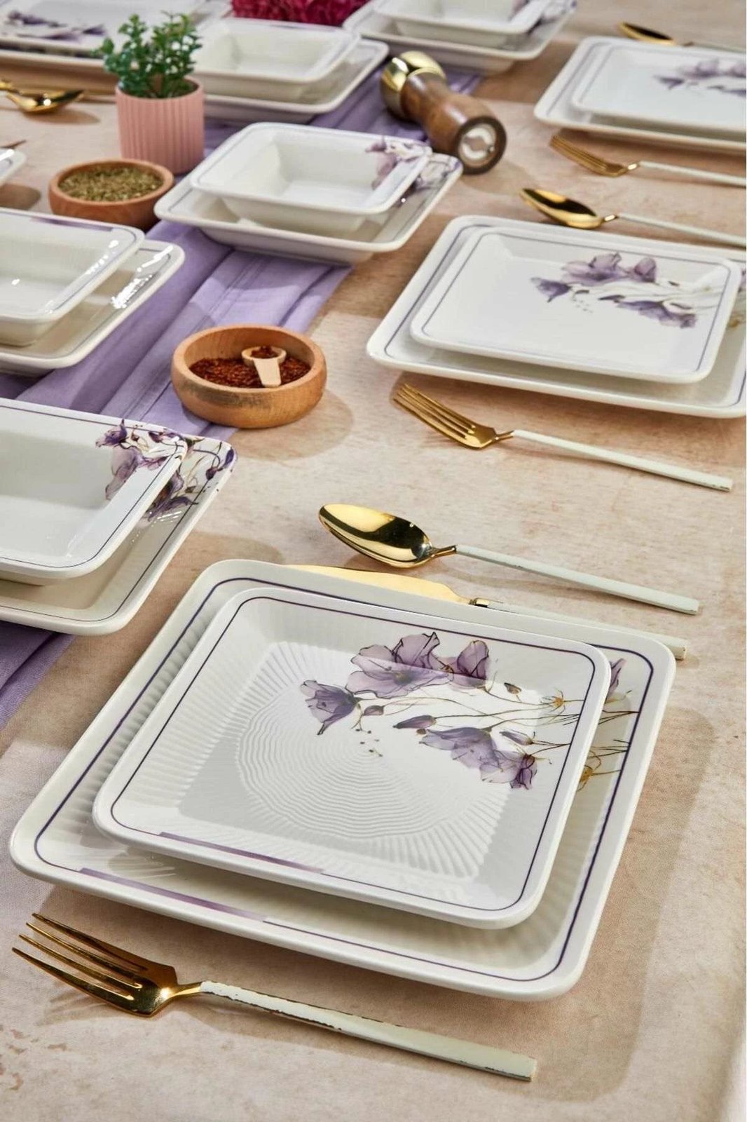 Set enësh për drekë (24 copë), Hermia Concept, LotusLux24