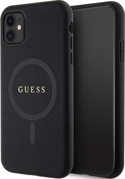 Mbështjellës Guess GUHMN61PSAHMCK për iPhone 11/XR, Saffiano MagSafe, i zi Mbështjellës Guess GUHMN61PSAHMCK për iPhone 11/XR, Saffiano MagSafe, i zi