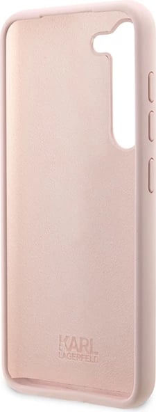 Mbështjellës Karl Lagerfeld KLHCS23SSNIKBCP për Samsung Galaxy S23, silikon, rozë