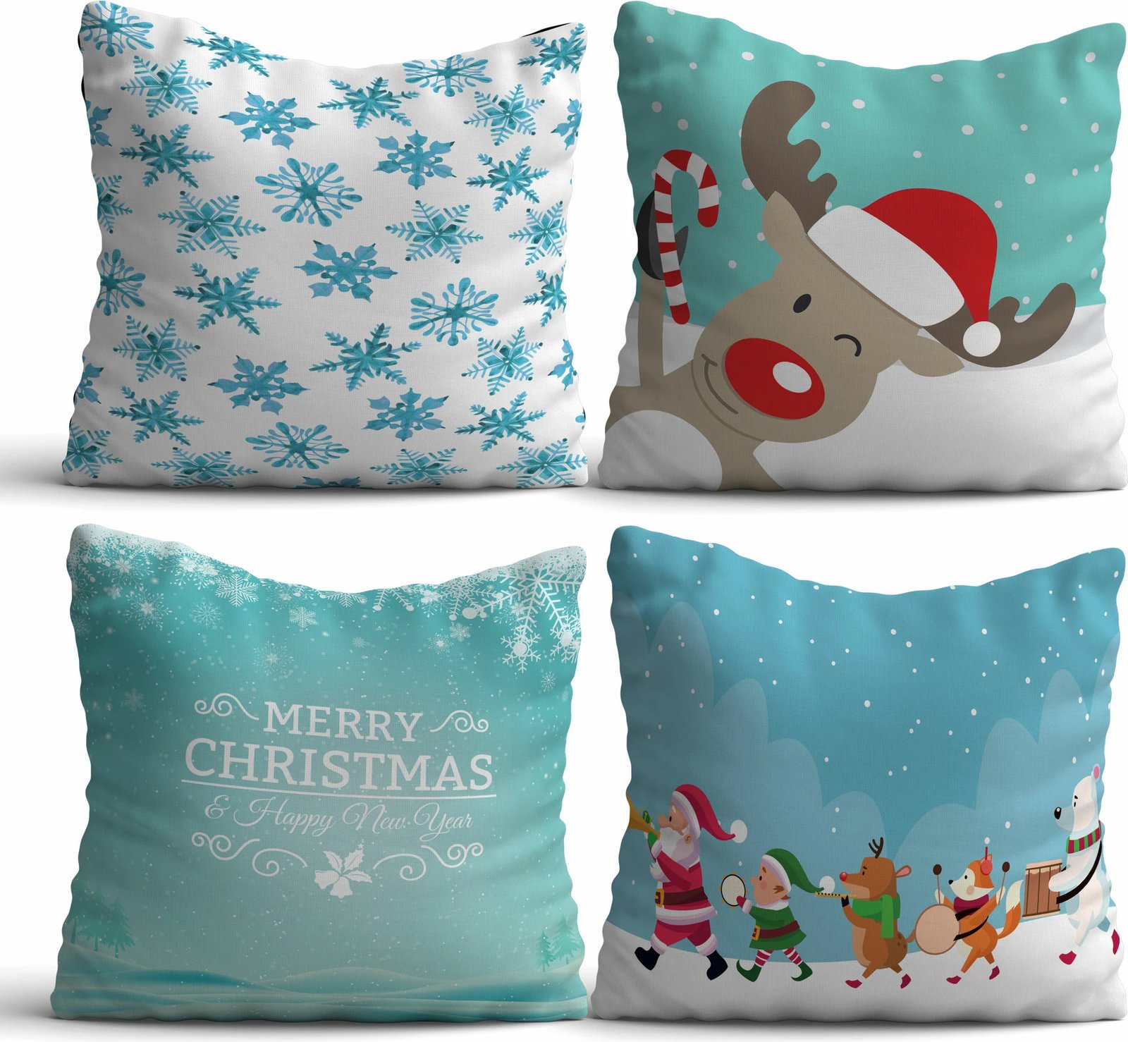 Set jastëkësh dekorativ (4 copë), Aberto Design, NYXMAS11