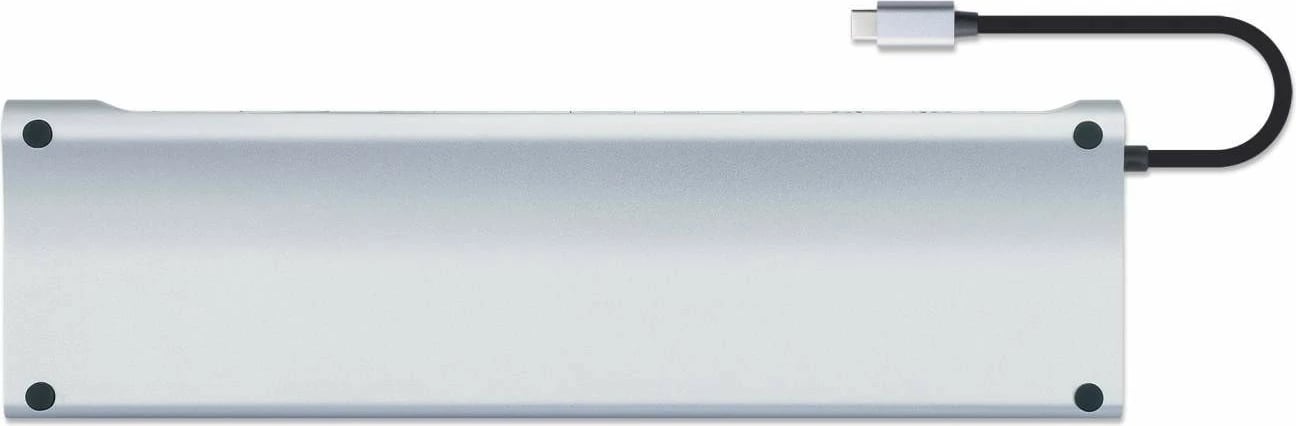 Docking station MANHATTAN USB-C 11in1 MST, për 3 monitorë, argjend Docking station MANHATTAN USB-C 11in1 MST, për 3 monitorë, argjend