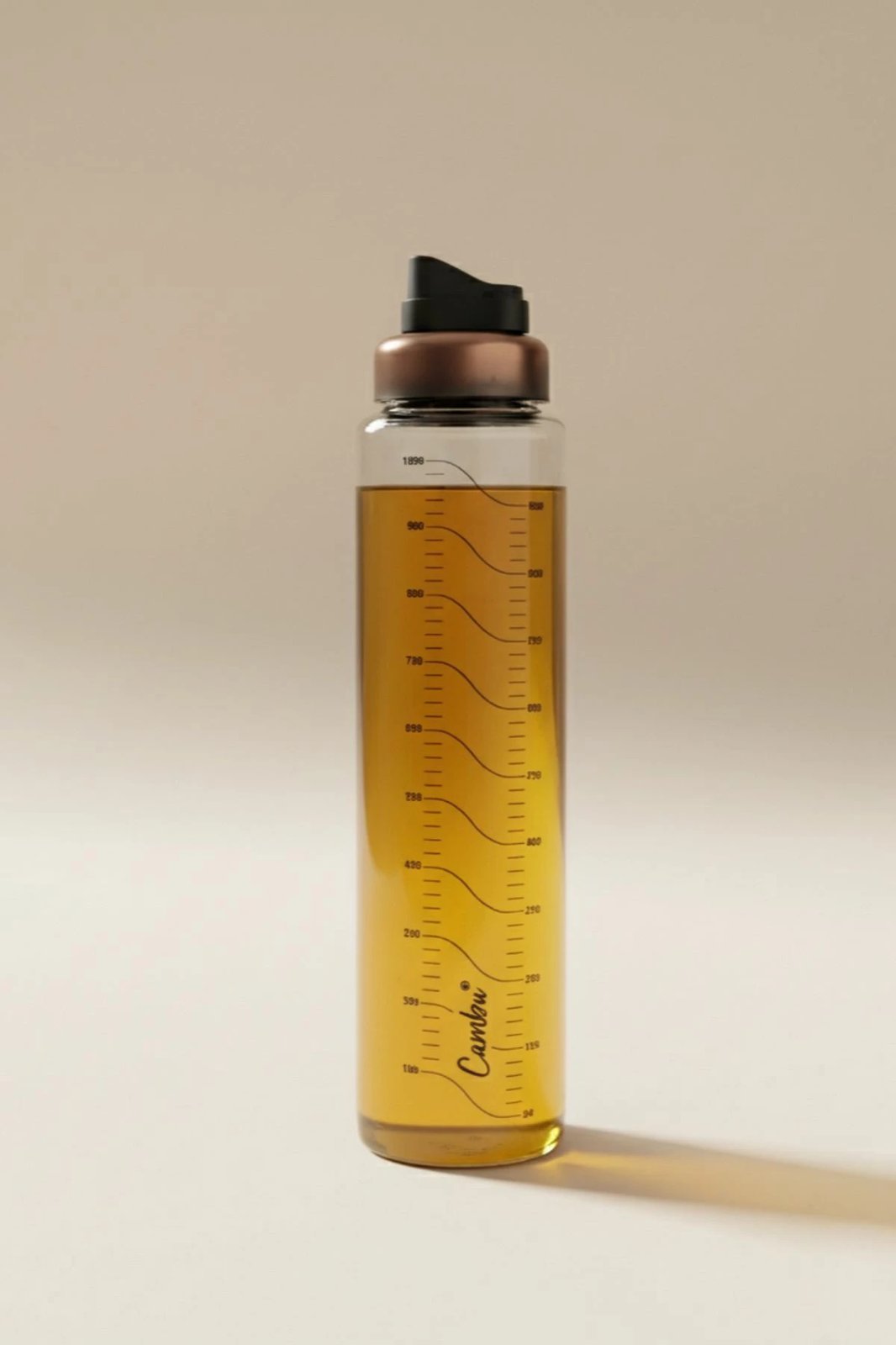 Shishe për vaj, qelq, ngjyrë kafe, Hermia Concept, CMB1042, 8x8x26cm, 1000ml