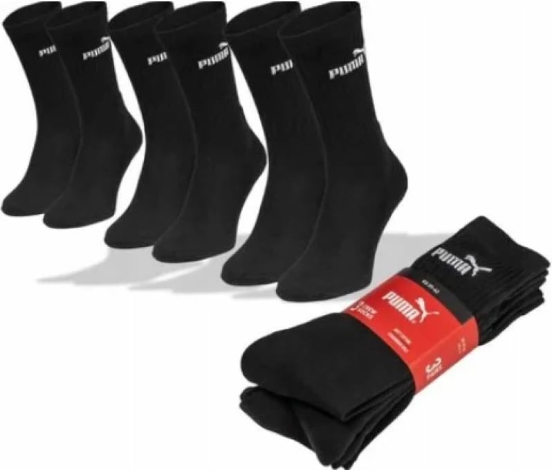 Çorape crew unisex Puma, të zeza