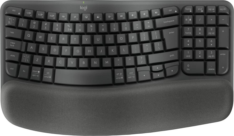 Tastierë Logitech Wave Keys wireless 2.4 GHz Bluetooth LE QWERTY US International grafit Tastierë Logitech Wave Keys wireless 2.4 GHz Bluetooth LE QWERTY US International grafit