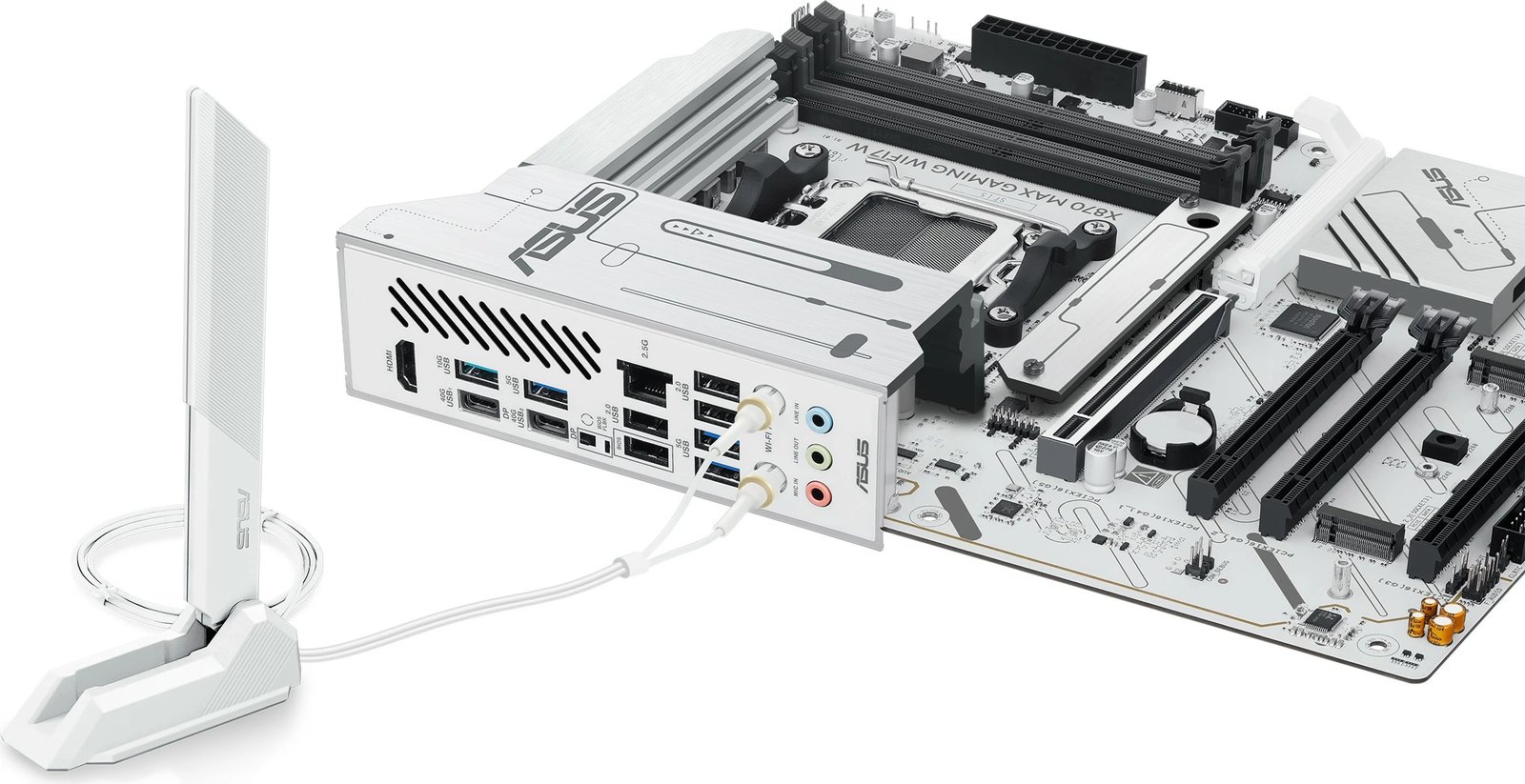 Pllakë amë ASUS X870 MAX GAMING WIFI7, Socket AM5, DDR5, ATX, WiFi 7, e bardhë