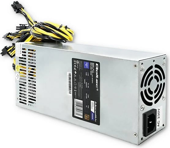 Kasë furnizues energjie Qoltec 50177, 1600W, 80 PLUS Gold, Silver