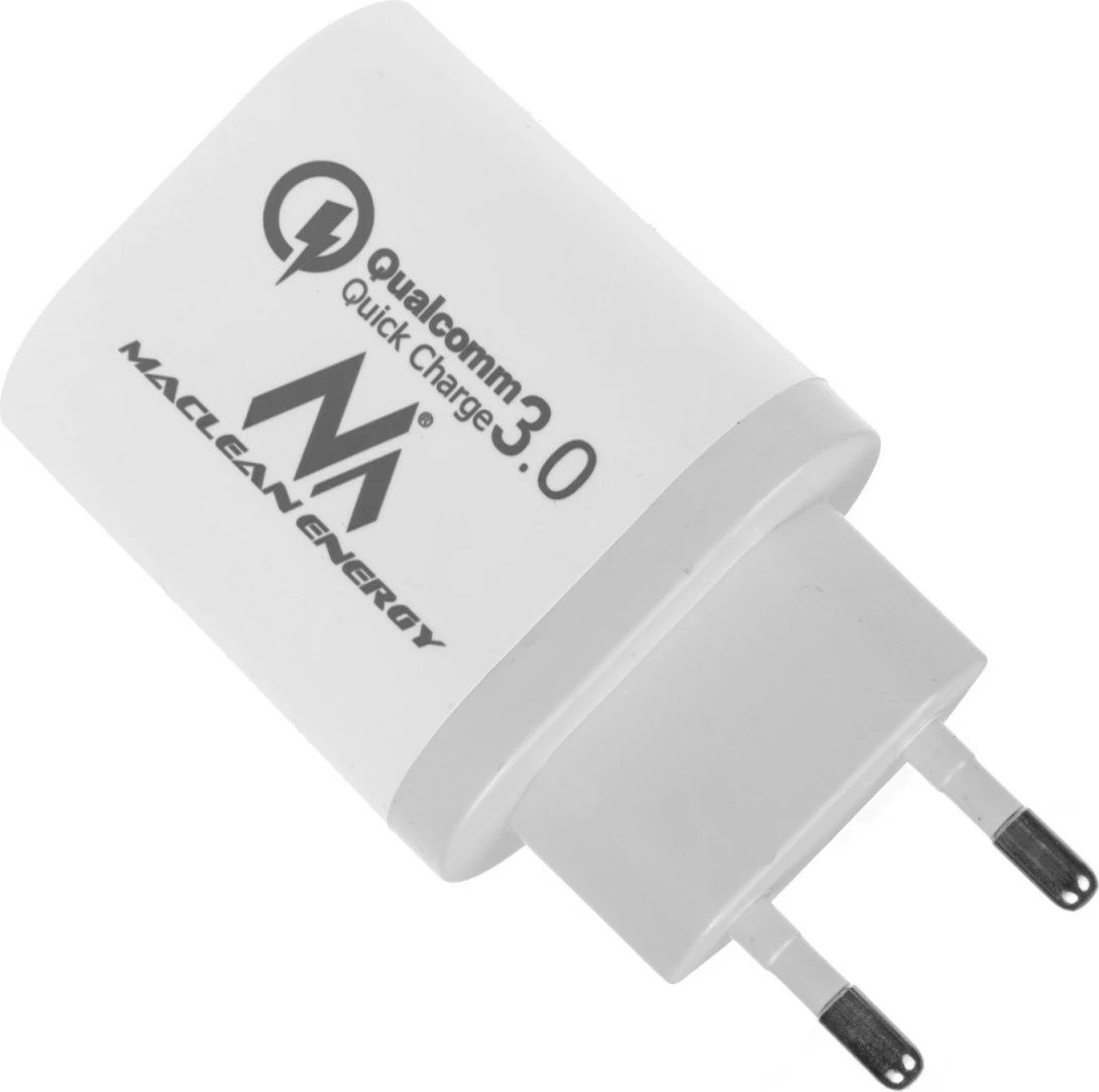 Karikues rrjeti Maclean MCE479W, 3xUSB, Quick Charge 3.0, Bardhë