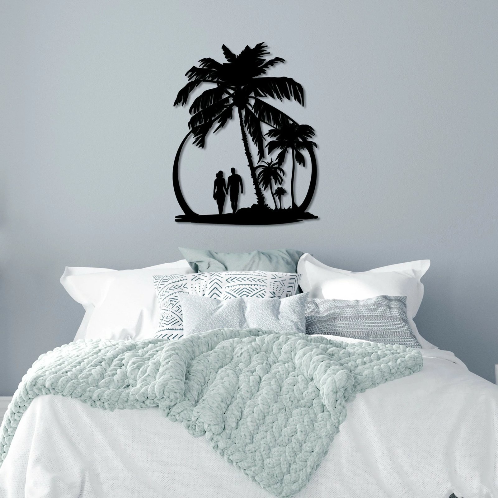 Aksesor dekorativ metalik për mur, Wallity, plazh