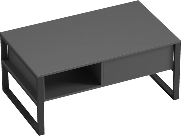 Tavolinë kafeje Bendon, ngjyrë antracit-e zezë, 100x60x44.5cm