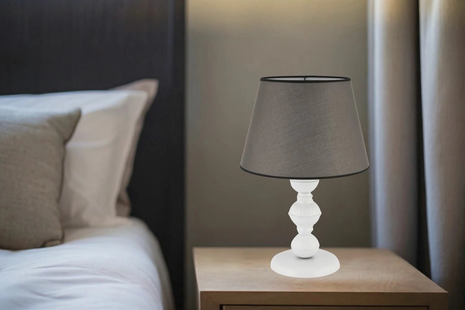 Llambë tavoline Opviq, gri dhe e bardhë, 300