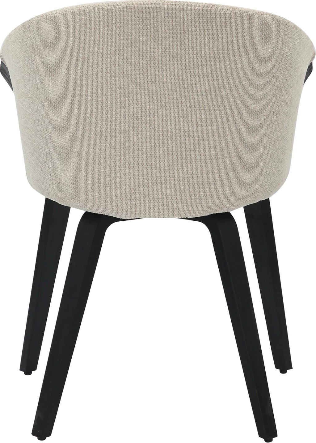 Karrige për ngrënie JESPER FH9977.02, kornizë prej druri, pëlhurë e zezë-ekru, 61x54x74H cm