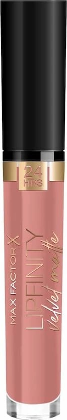 Buzëkuq liquid mat Max Factor Lipfinity Velvet Matte 015 Nude Silk për femra 3.5ml