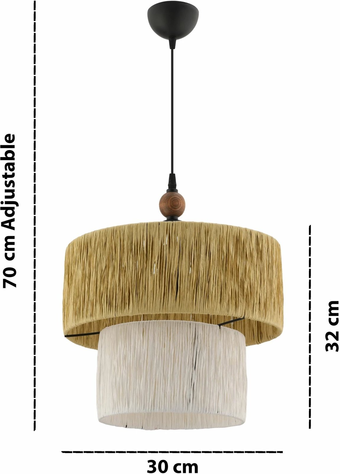 Llambë tavani Opviq Kat W, e bardhë, camel, kafe