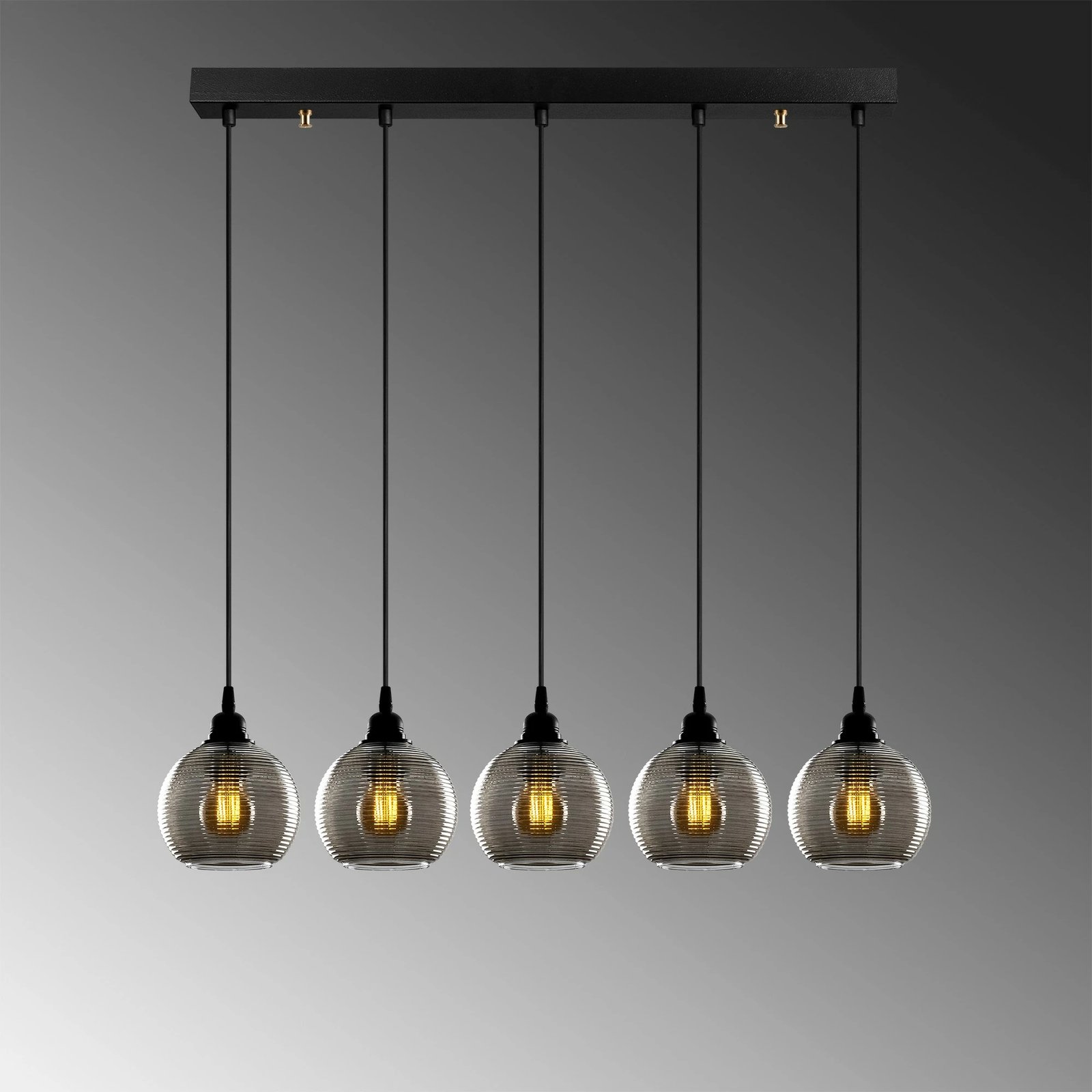 Llambë tavani Opviq, ngjyrë fume, 5 copa, 85x85cm