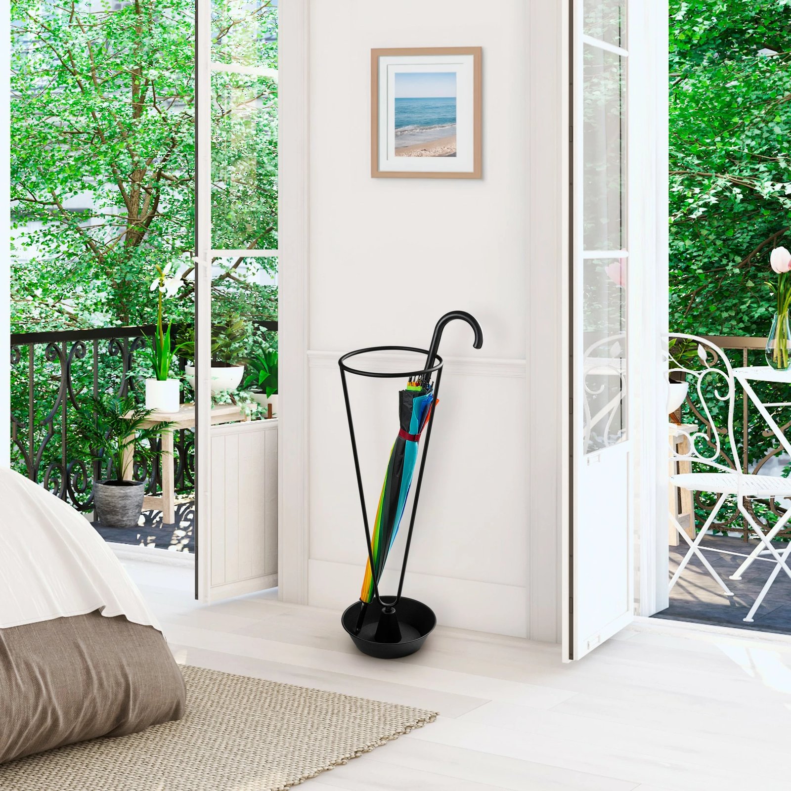 Stendë për ombrella, e zezë, Evila Originals, 22x22x70cm