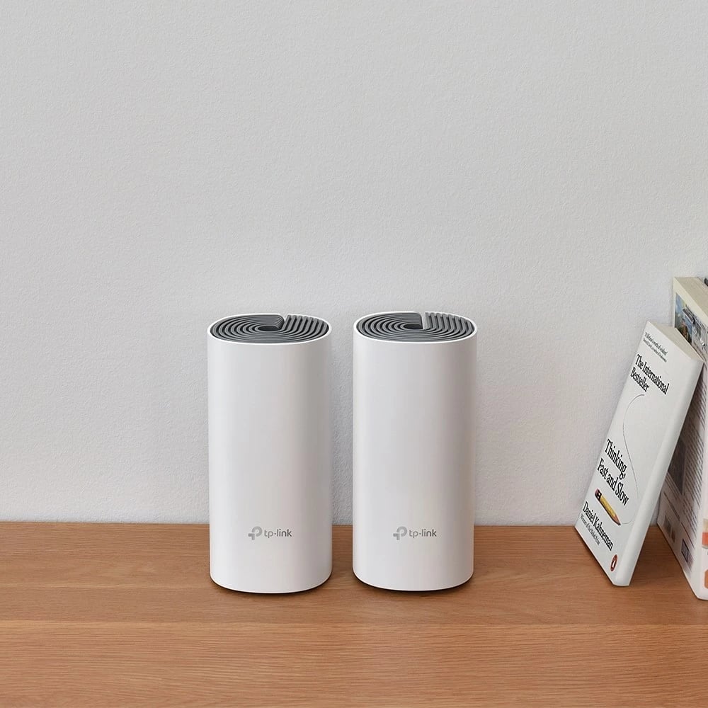 Set mesh router TP-LINK Deco E4, AC1200, 2 copë, Bardhë
